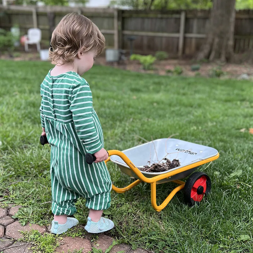 Kids’ Heavy-Duty Steel Wheelbarrow | Safe Two-Wheeled Design