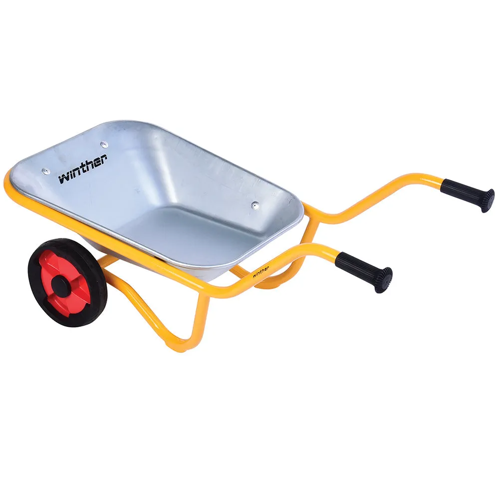 Kids’ Heavy-Duty Steel Wheelbarrow | Safe Two-Wheeled Design