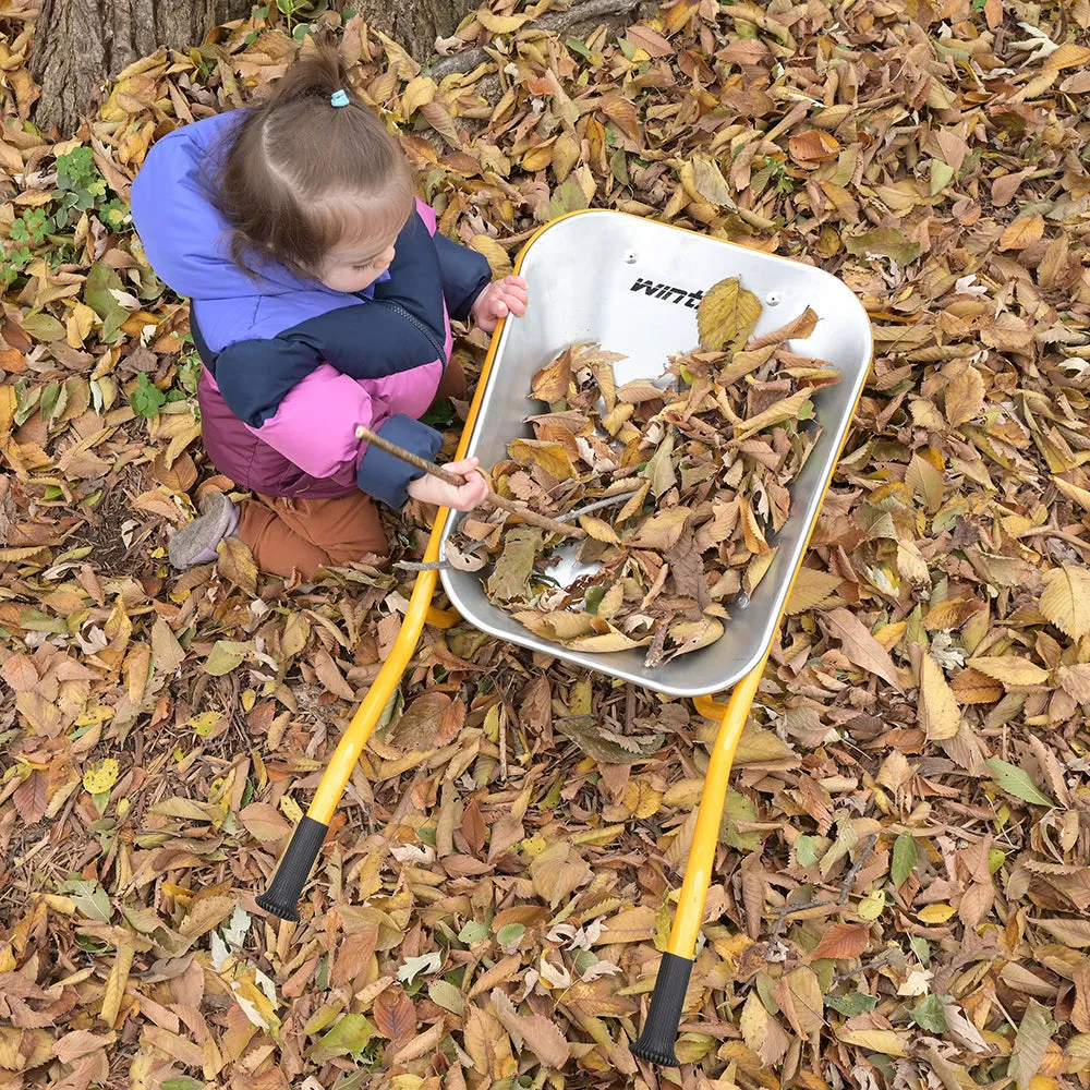 Kids’ Heavy-Duty Steel Wheelbarrow | Safe Two-Wheeled Design