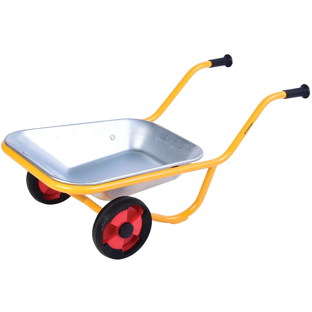 Kids’ Heavy-Duty Steel Wheelbarrow | Safe Two-Wheeled Design
