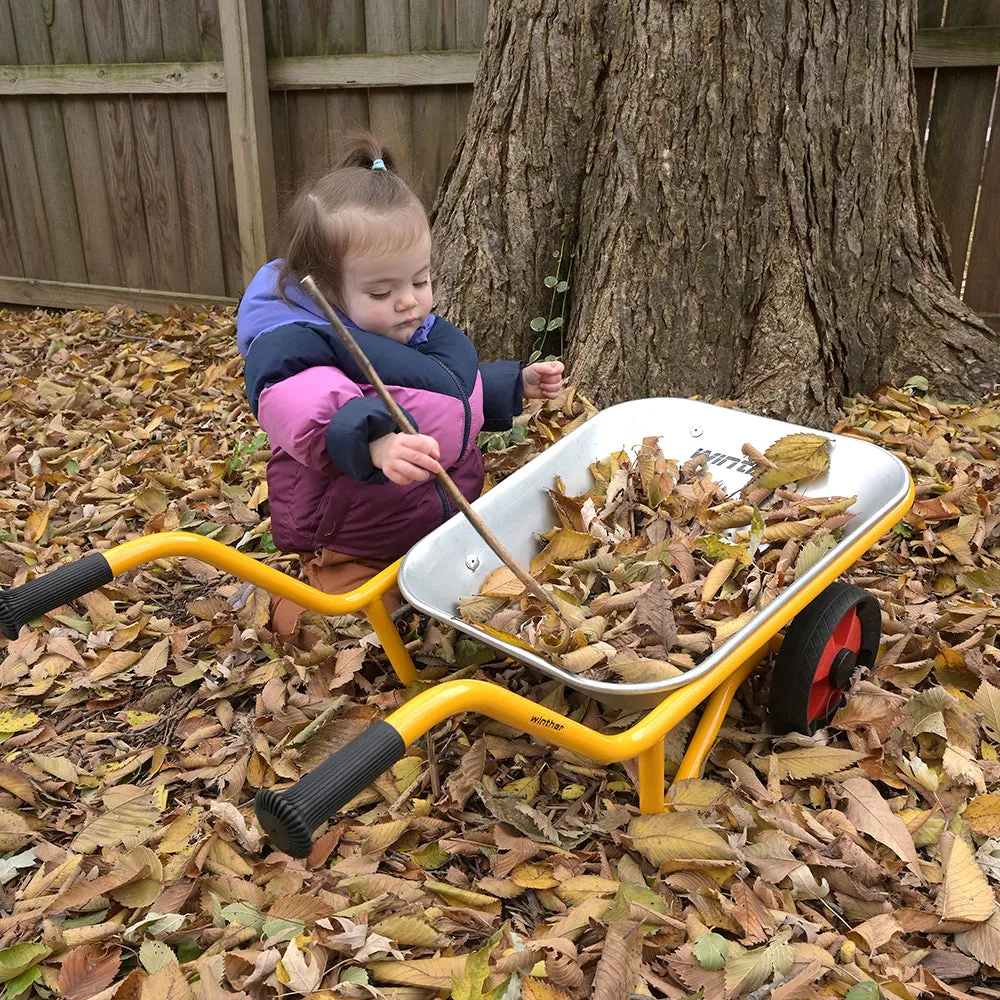 Kids’ Heavy-Duty Steel Wheelbarrow | Safe Two-Wheeled Design