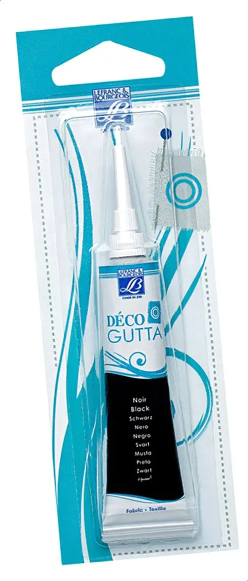 Lefranc & Bourgeois Deco Gutta Fabric Glue, Black- 20 Ml