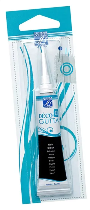Lefranc & Bourgeois Deco Gutta Fabric Glue, Black- 20 Ml