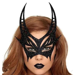 Leg Avenue Glitter Face Mask One Size Black