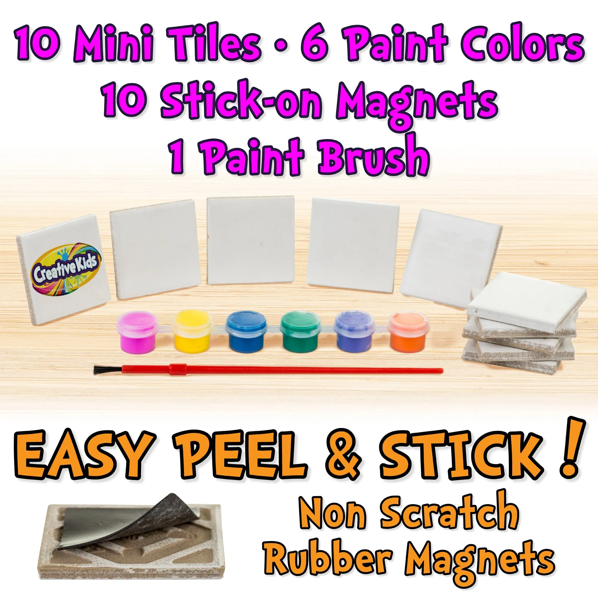 Magnetic Mini Tile Art - Make Your Own Paint Art Craft Set for Kids