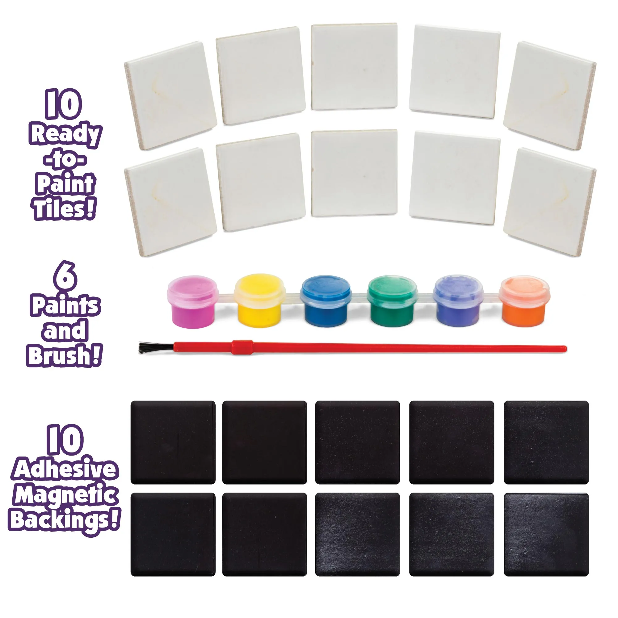 Magnetic Mini Tile Art - Make Your Own Paint Art Craft Set for Kids