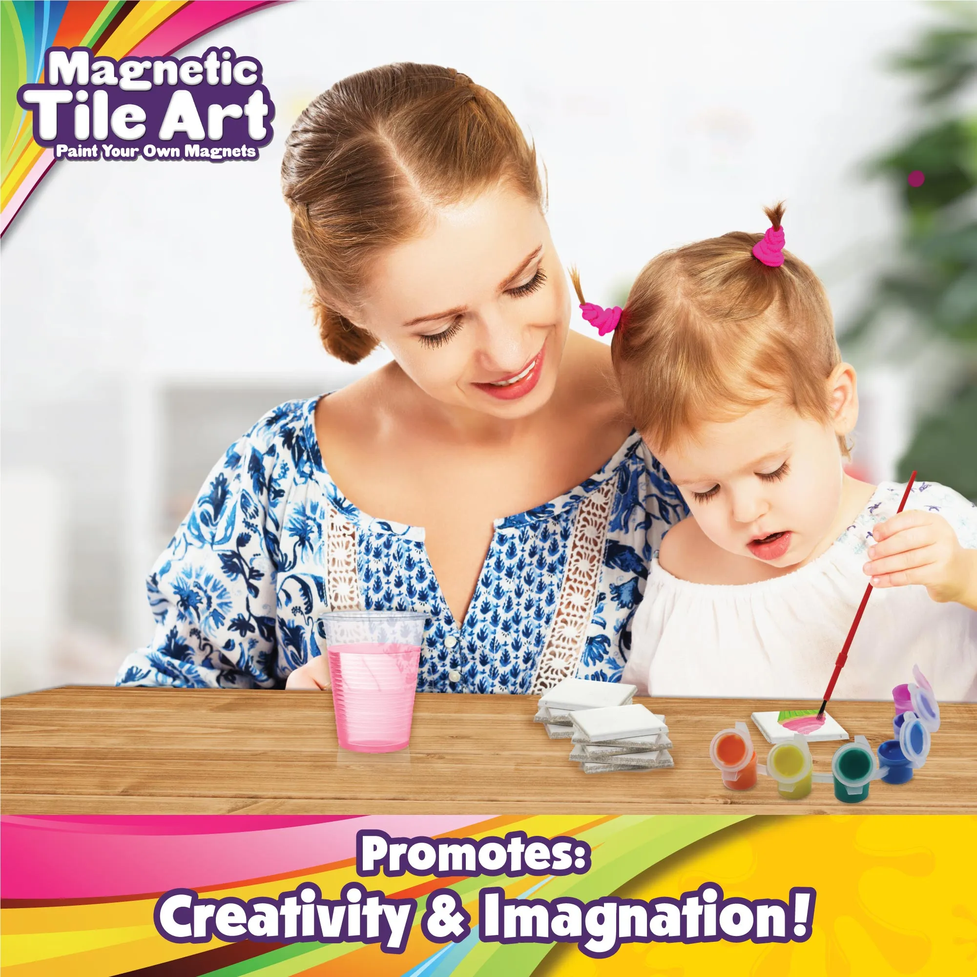 Magnetic Mini Tile Art - Make Your Own Paint Art Craft Set for Kids