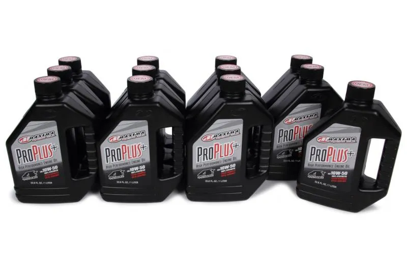 Maxima Pro Plus 10W50 Synthetic Motor Oil - 1 L Bottle - Set of 12