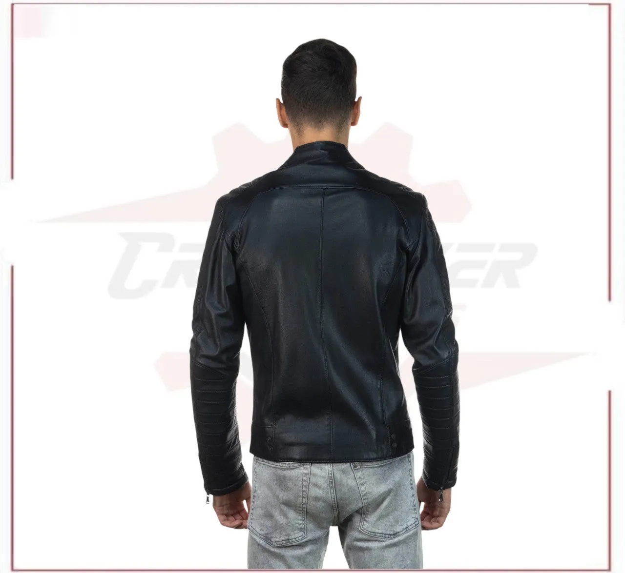 Men's Perfecto Jacket in Genuine Black Leather