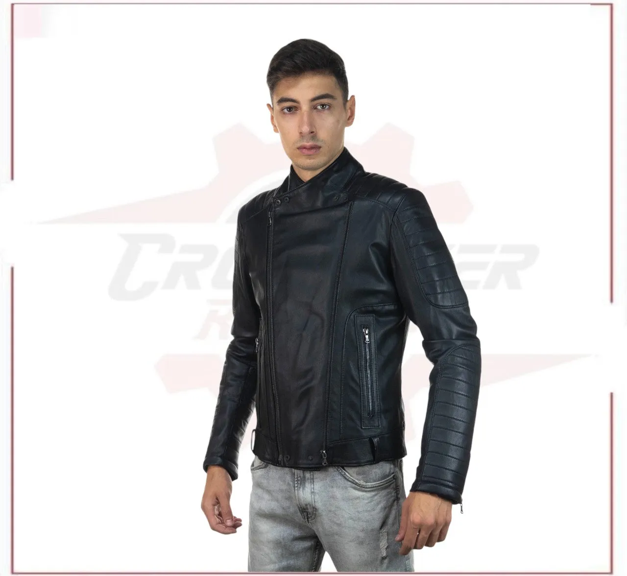 Men's Perfecto Jacket in Genuine Black Leather