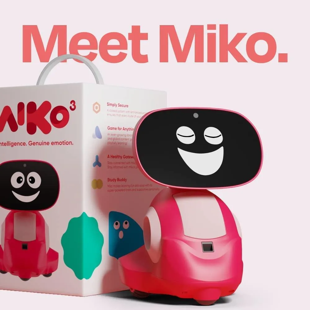 Miko 3: AI-Powered Smart Robot for Kids | STEM Learning & Educational Robot, Martian Red