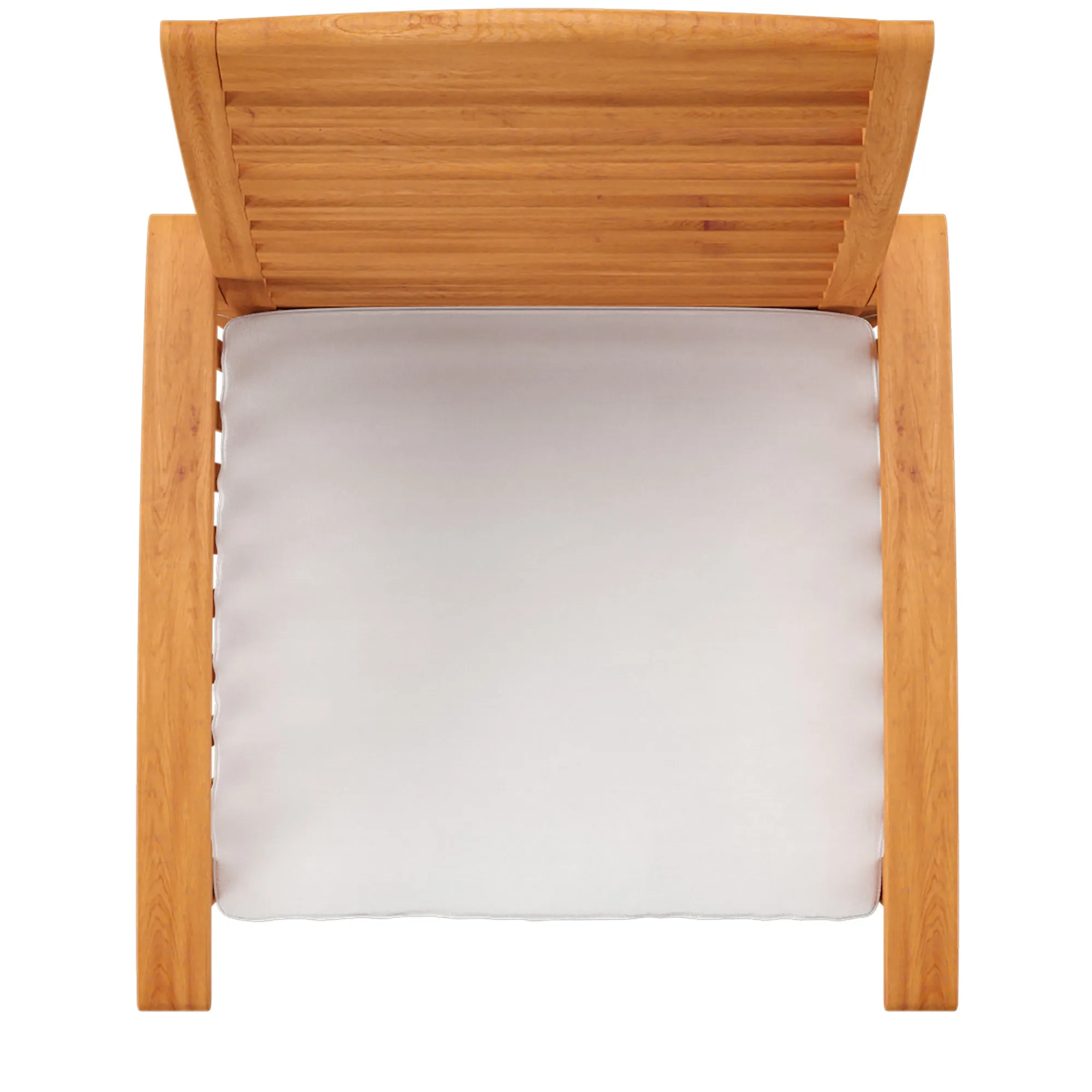 Modern 2-Piece Slat-Back Patio Chairs with Cushions - Brown