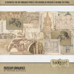 Museum Drawings Digital Scrapbook Kit
