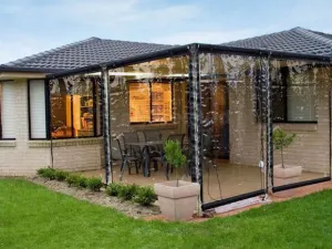 Outdoor Patio Blind Clear PVC 180 x 240cm