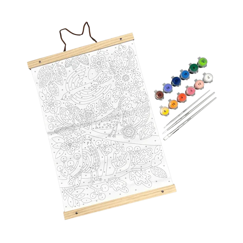 Paintology Paint-By-Number Canvas Kit - Blue Birds