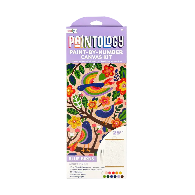 Paintology Paint-By-Number Canvas Kit - Blue Birds