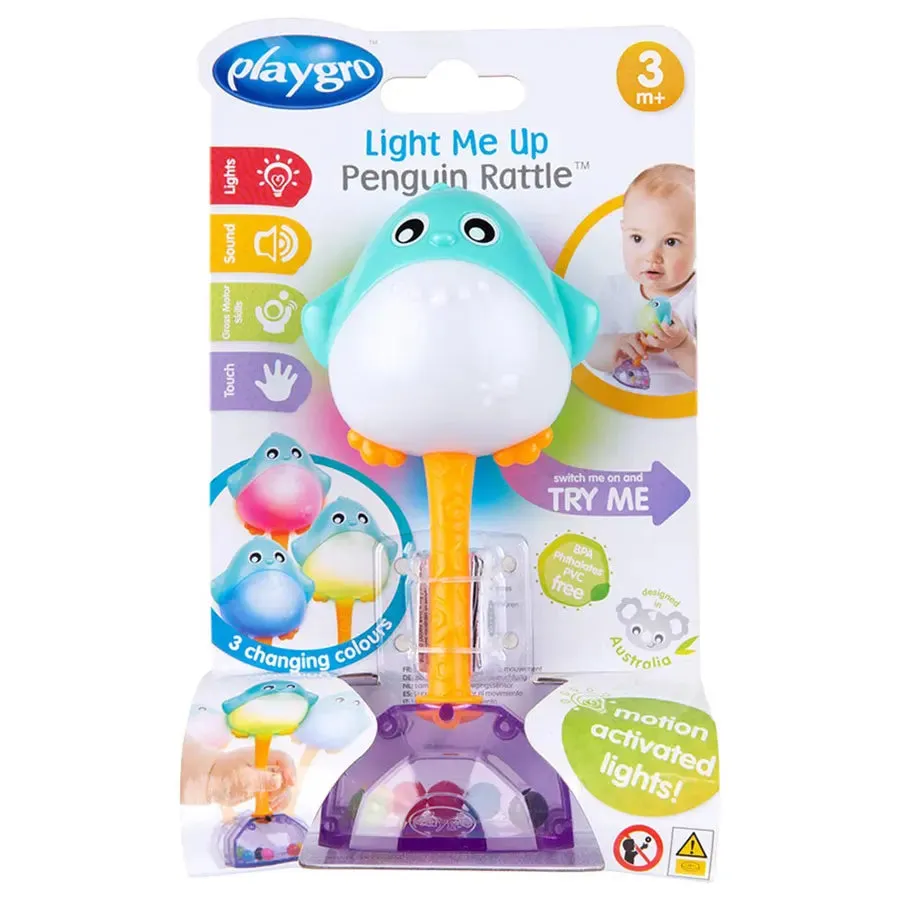 Playgro Light Me Up Penguin Rattle