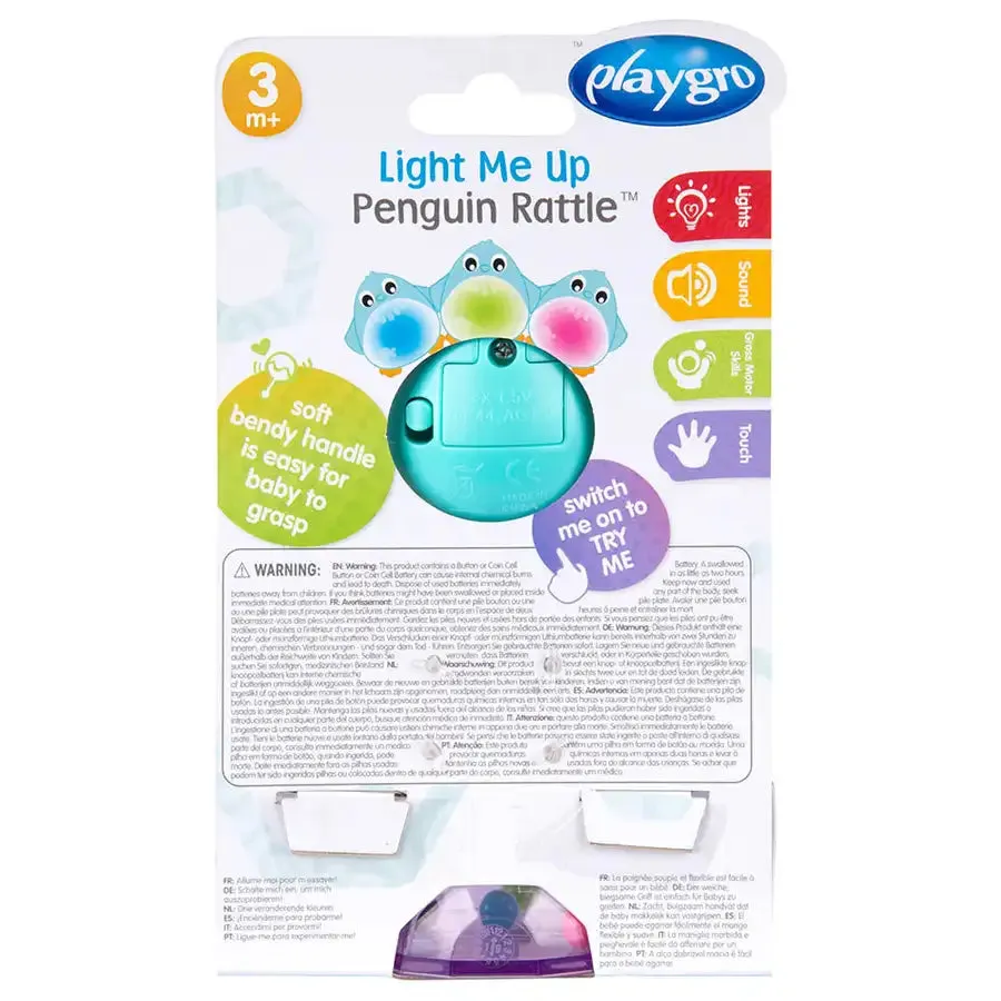 Playgro Light Me Up Penguin Rattle