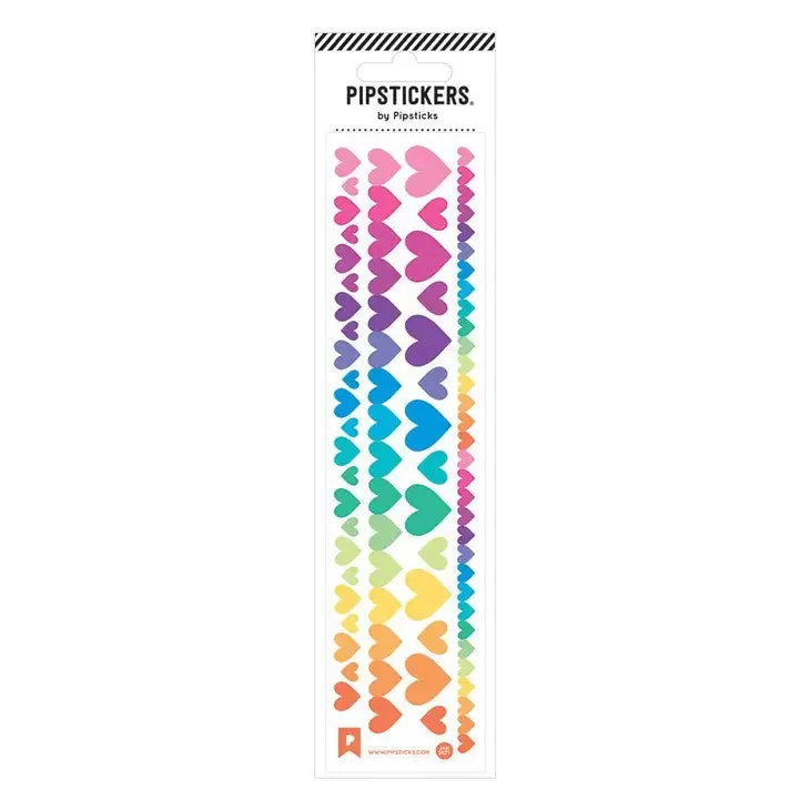 Prismatic Hearts Wrap Around Sticker Sheet