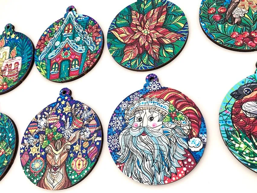 "Christmas" Laser Cut Puzzle Baubles kit