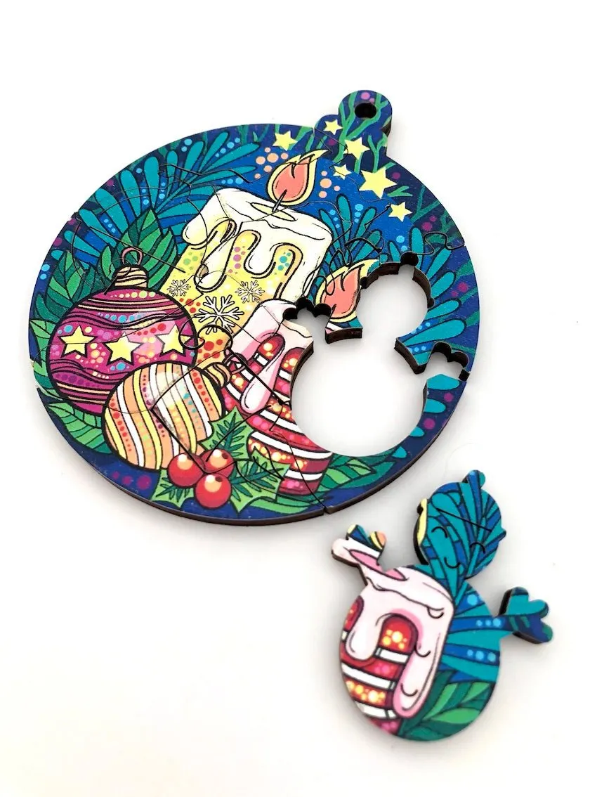 "Christmas" Laser Cut Puzzle Baubles kit