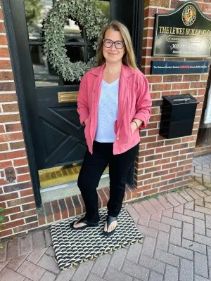 Sea Breeze Button Down Jacket Garnet