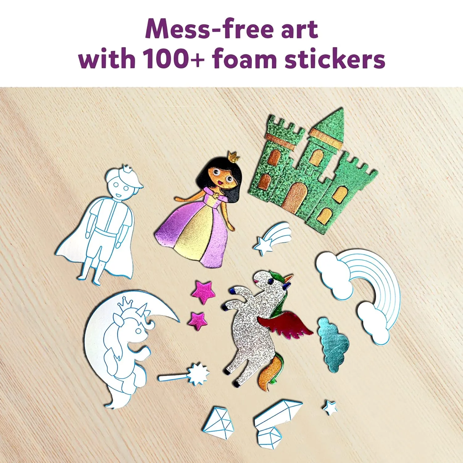Skillmatics Foil Fun Unicorns & Princesses - Art & Craft DIY Activity Kits for Ages 4 to 9 Years