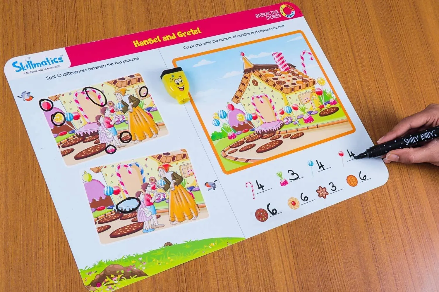 Skillmatics Interactive Stories (3-6 Years) / Reusable Activity Mats / Educational Game with 2 Markers / Gifts for Kids