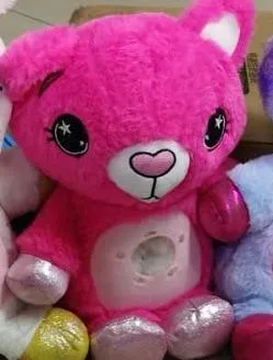 Stuffed Animal Night Light Projector Plush Toys With Light Colorful Stars Cute Stuffed Toy Girl Baby Creative Toy Birthday Gifts