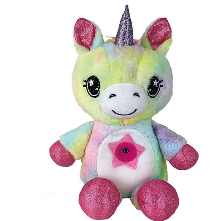 Stuffed Animal Night Light Projector Plush Toys With Light Colorful Stars Cute Stuffed Toy Girl Baby Creative Toy Birthday Gifts