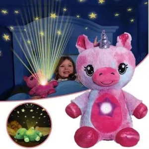 Stuffed Animal Night Light Projector Plush Toys With Light Colorful Stars Cute Stuffed Toy Girl Baby Creative Toy Birthday Gifts