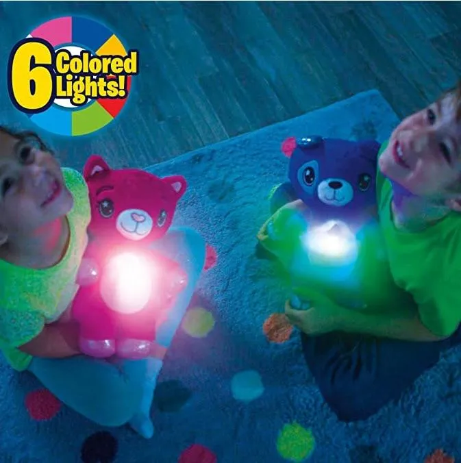 Stuffed Animal Night Light Projector Plush Toys With Light Colorful Stars Cute Stuffed Toy Girl Baby Creative Toy Birthday Gifts
