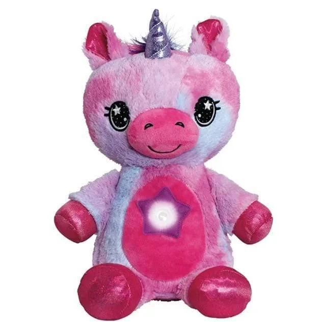 Stuffed Animal Night Light Projector Plush Toys With Light Colorful Stars Cute Stuffed Toy Girl Baby Creative Toy Birthday Gifts