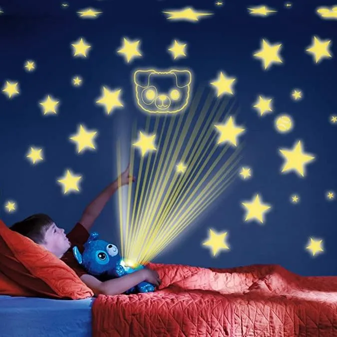 Stuffed Animal Night Light Projector Plush Toys With Light Colorful Stars Cute Stuffed Toy Girl Baby Creative Toy Birthday Gifts