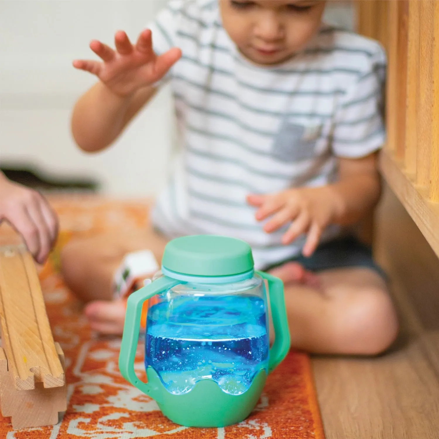 Teal Sensory Play Jar