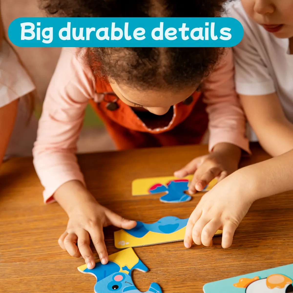 Toddler Puzzles for 2  Years - Zigzag Animals Zoo Double Jigsaw - Montessori Toys - Colorful, Creative, Educational