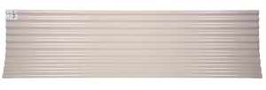 Tuftex SeaCoaster Series 1208C Roof Panel, 12 ft L, 26 in W, Corrugated Profile, Vinyl, Opaque Tan :EA: QUANTITY: 10