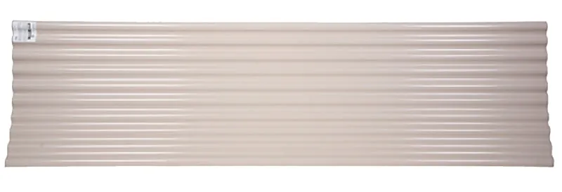 Tuftex SeaCoaster Series 1208C Roof Panel, 12 ft L, 26 in W, Corrugated Profile, Vinyl, Opaque Tan :EA: QUANTITY: 10