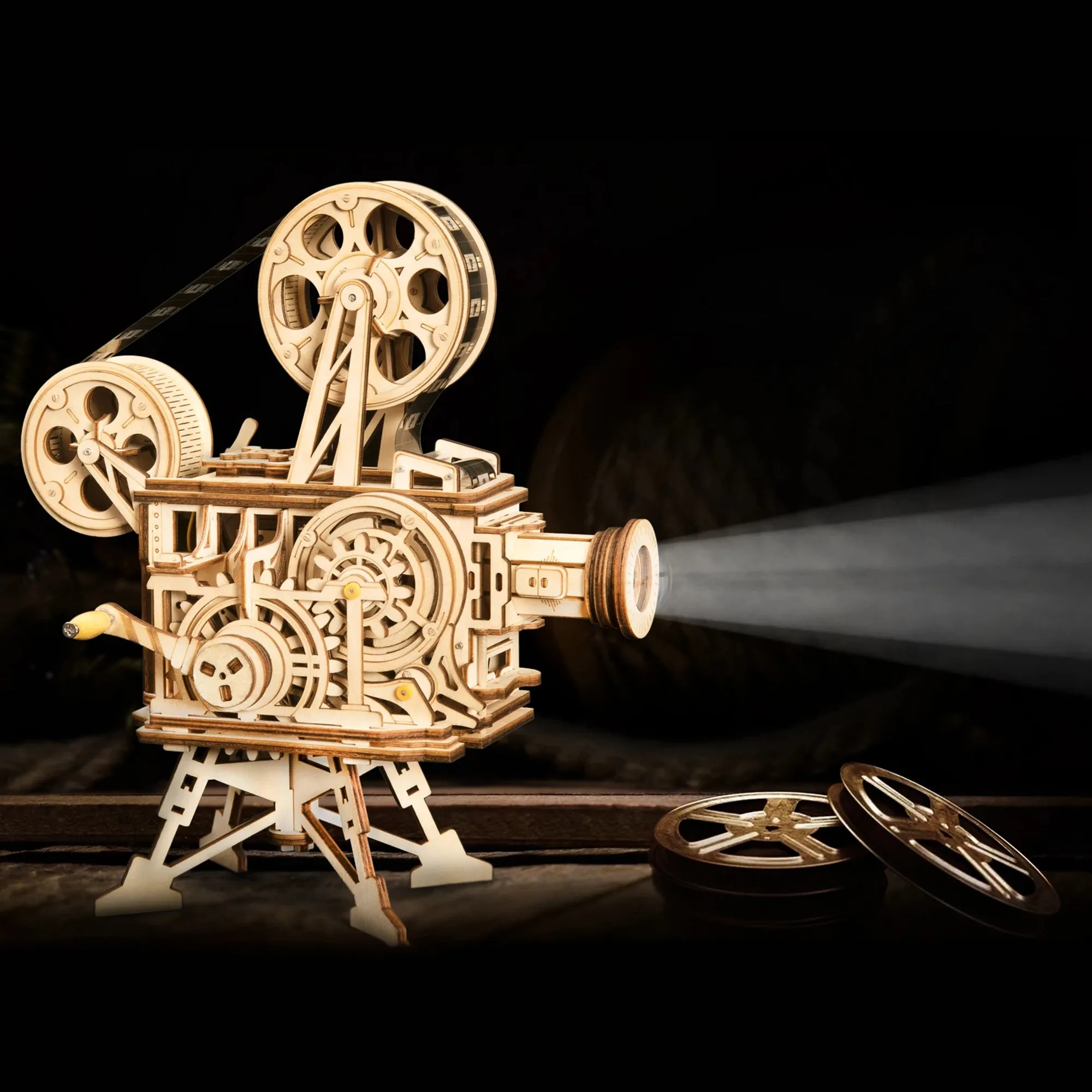 Whimsical DIY 3D Wooden Film Projector Really Works