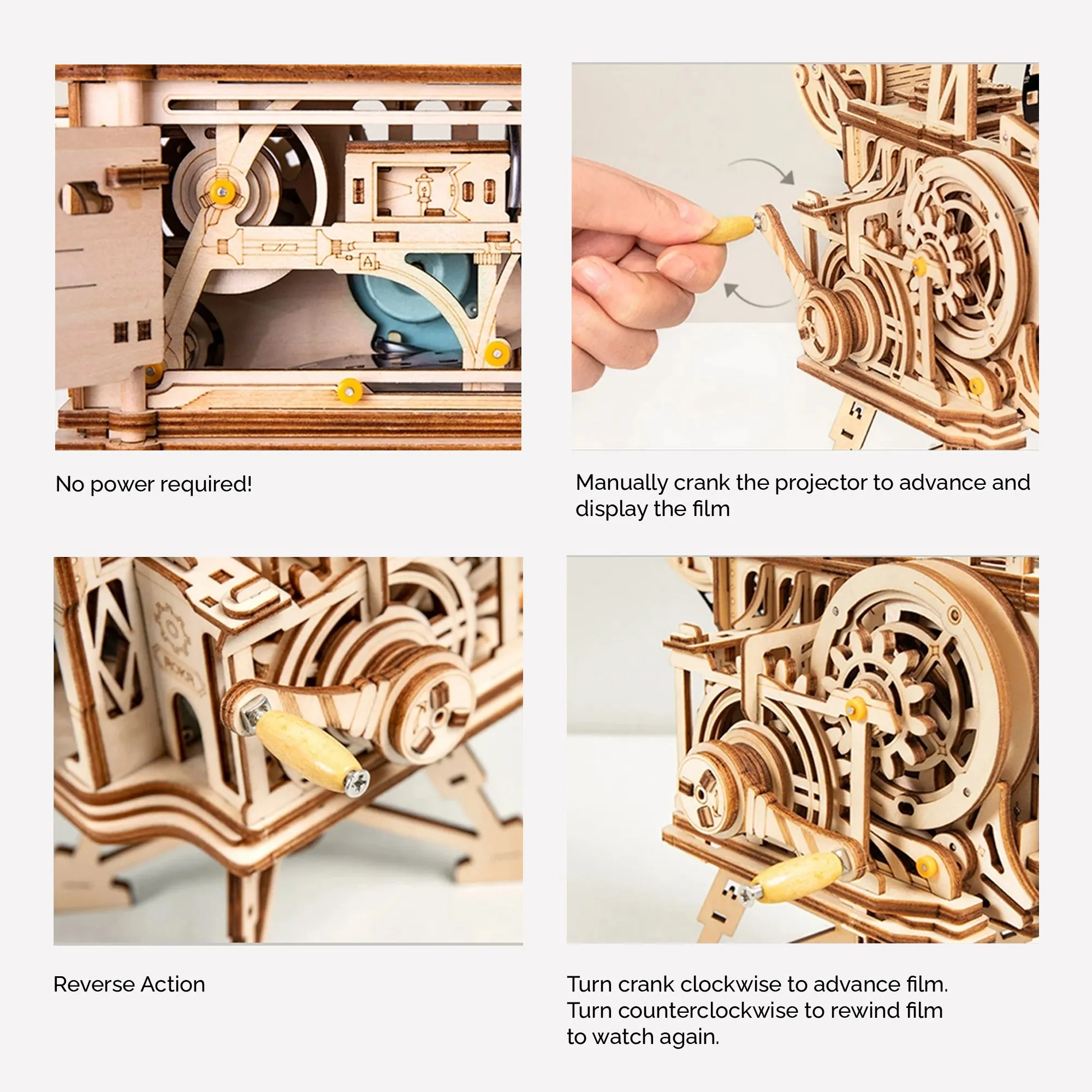 Whimsical DIY 3D Wooden Film Projector Really Works