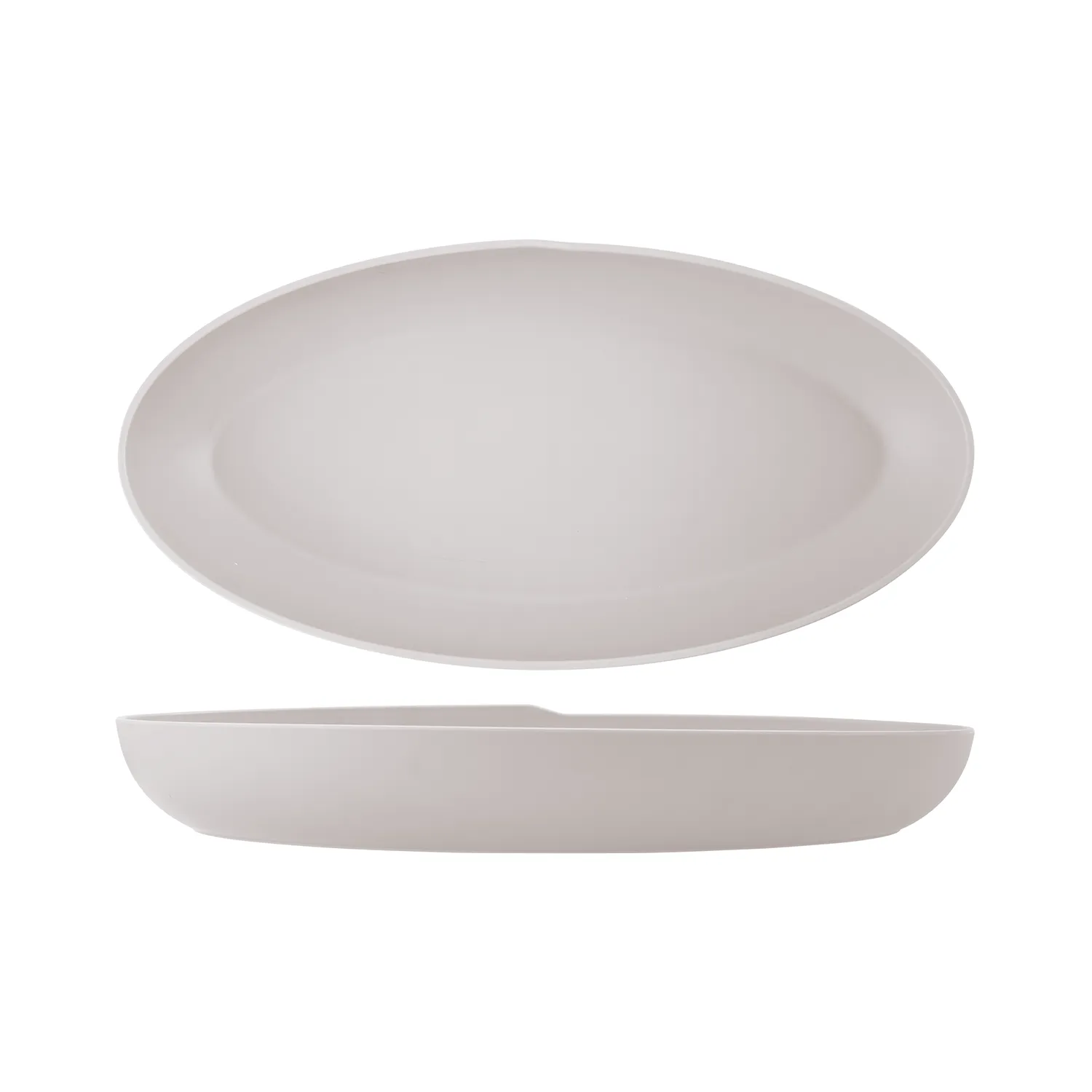 White Copenhagen Oval Melamine Deep Dish 55 x 27.5 x 7.5cm - Pack 1