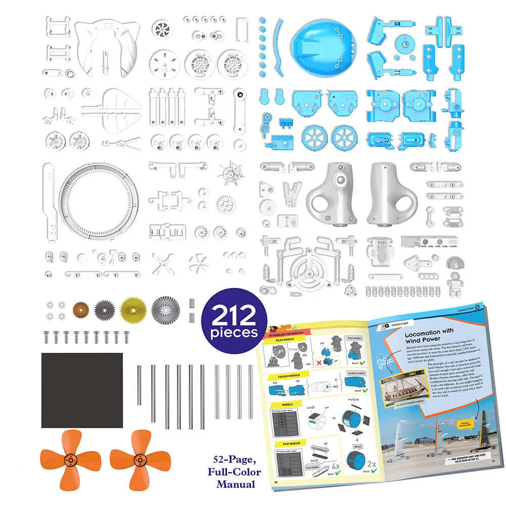WindBots: 6-in-1 Wind-Powered Machine Kit