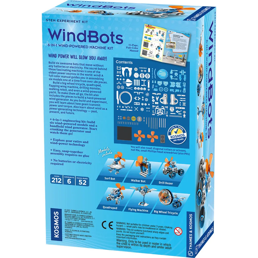 WindBots: 6-in-1 Wind-Powered Machine Kit